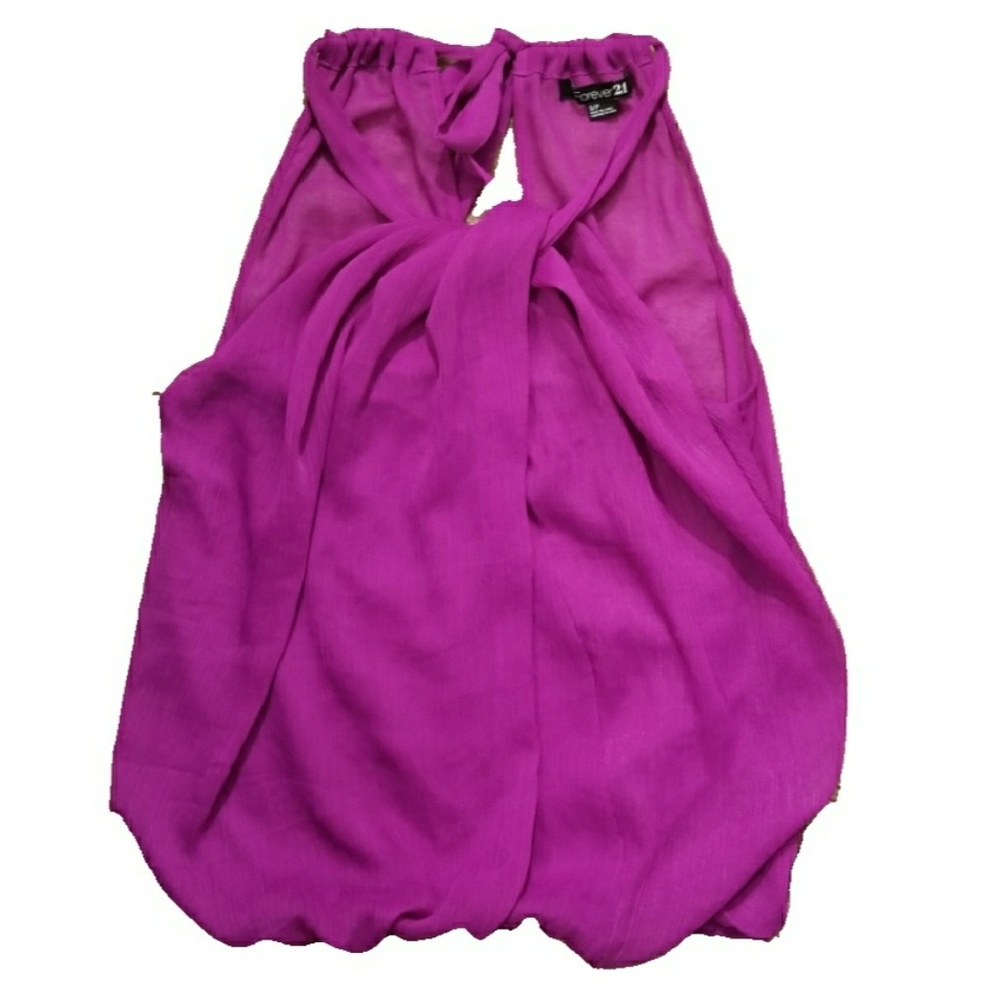 Fuscia Forever 21 halter top